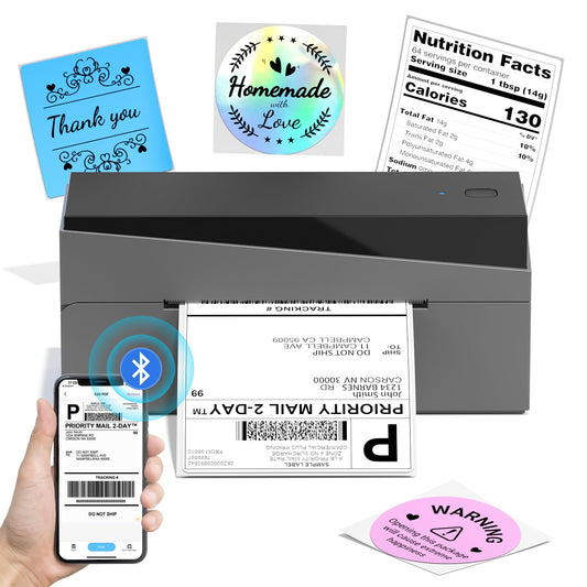 Shipping Label Printer,249BT Bluetooth Thermal Label Printer 4x6, Postage Label Printer, Label Printer Machine for Small Business, Compatible with Amazon, Ebay, Shopify,Royal Mail, DHL, FedEx